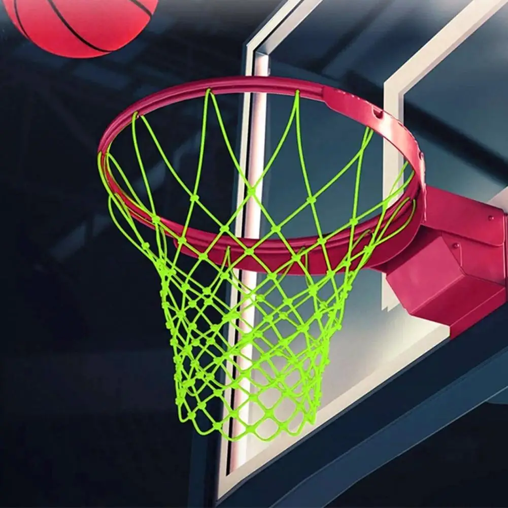 Jaring Basket Bercahaya Standar 50CM Jaring Basket Neon Hijau Jaring Bingkai Basket Anak-anak Bercahaya Mandiri