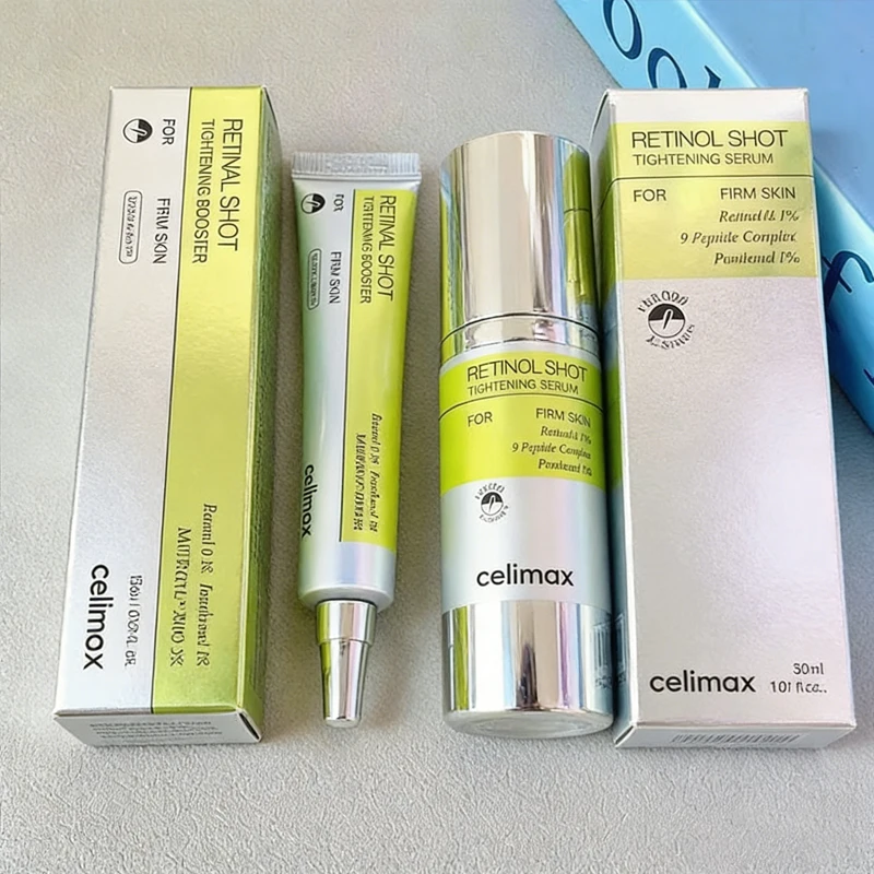 Celimax - Set de Esencia Reafirmante con Colágeno y Retinol, Crema para Ojos de 15 ml, Sérum Facial de 30 ml, Producto Hidratante de Larga Duración para el Cuidado de la Piel