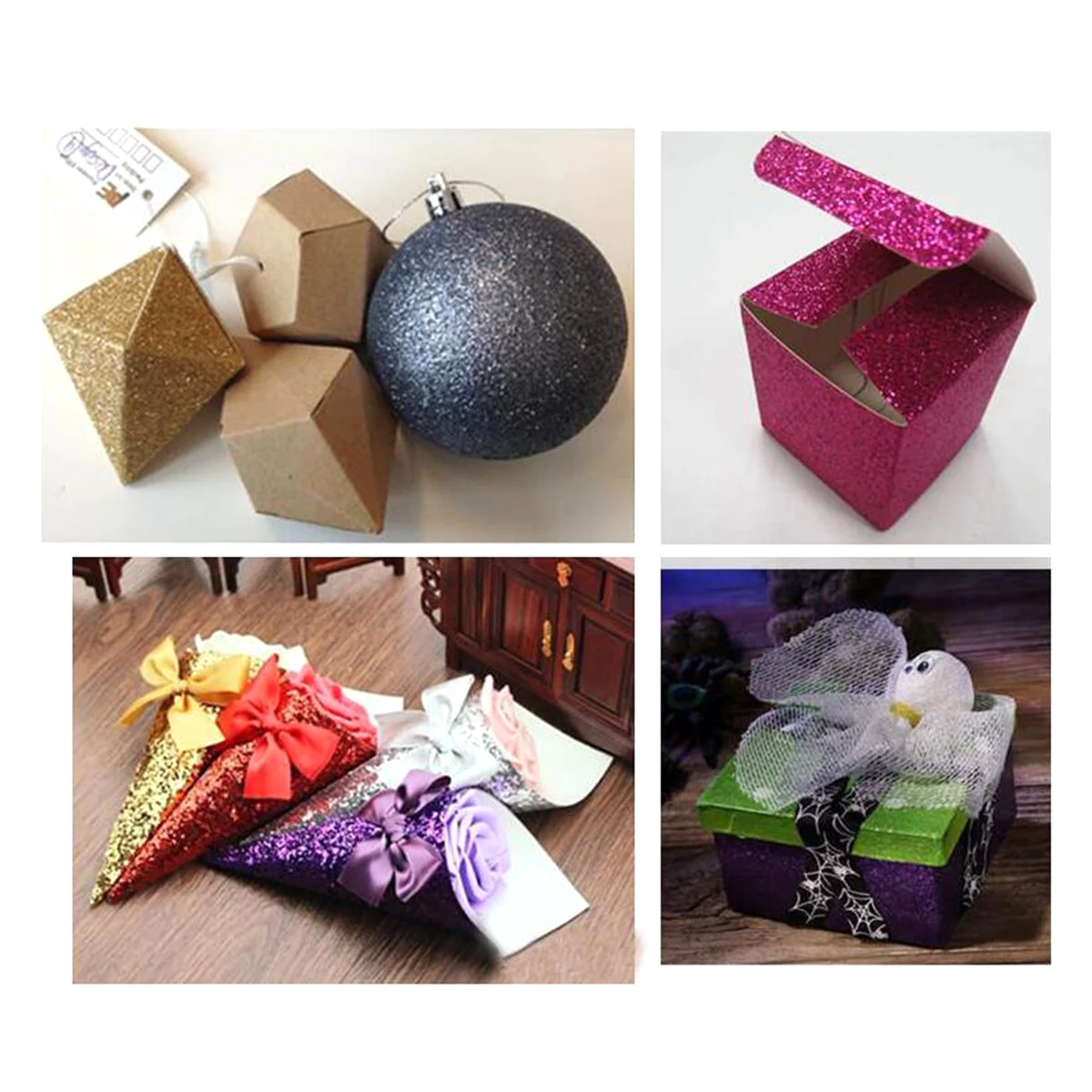 

10Pcs Bright Glitter Craft Sheets Adhesive DIY Decal Stickers Mixed Colors for Handcraft Making Stationery Jewelry Bags Garments