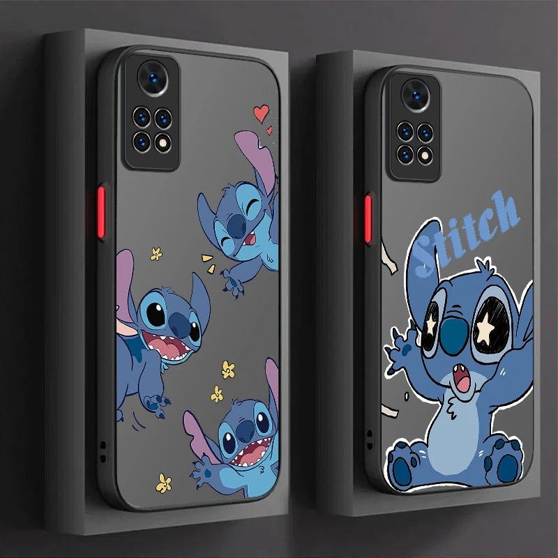 Lovely Disney Stitch Phone Case For Xiaomi Redmi Note 13 12 11 Pro Plus 4G 5G 12S 11S 10 10S 9 9S 8 13C 12C 10C Shockproof Cover