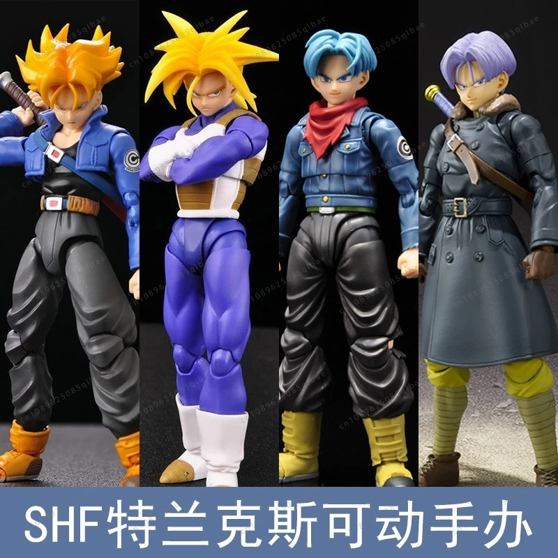 Dragon Ball Anime Figure 14cm Super Wd Trunks Figures Shf Super Saiyan Decoration Model Collectible Toys Kids Halloween Gifts