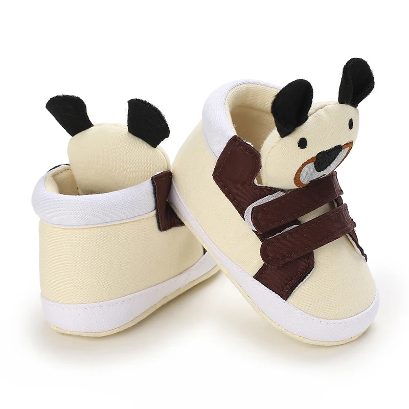 Chaussures classiques pour bébé garçon et fille, chaussures de marche chaudes, décontractées, mignonnes, visage d\'animal, plates, pour premier