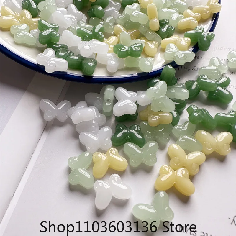

10 шт. DIY натуральный нефритовый агат бусины-бабочки модные аксессуары настоящие ювелирные изделия драгоценный камень амулет роскошные бестселлеры подарки