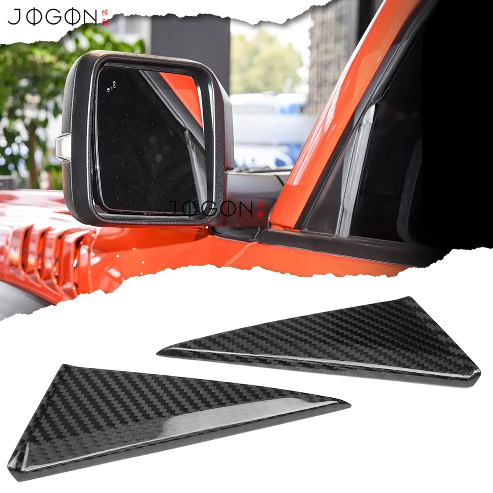 

Carbon Fiber Exterior Car A Pillar Triangle Front Window Strip Cover Trim Accessories For Ford Bronco Badlands Raptor 2021-2025