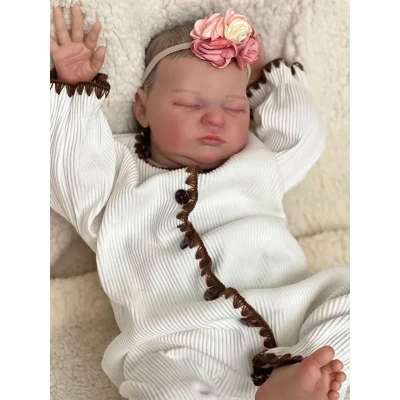 

19 Inch 48CM Realistic Newborn Baby Girl Boy Doll with Soft Body Lifelike Baby Dolls That Look Real with Pacifier