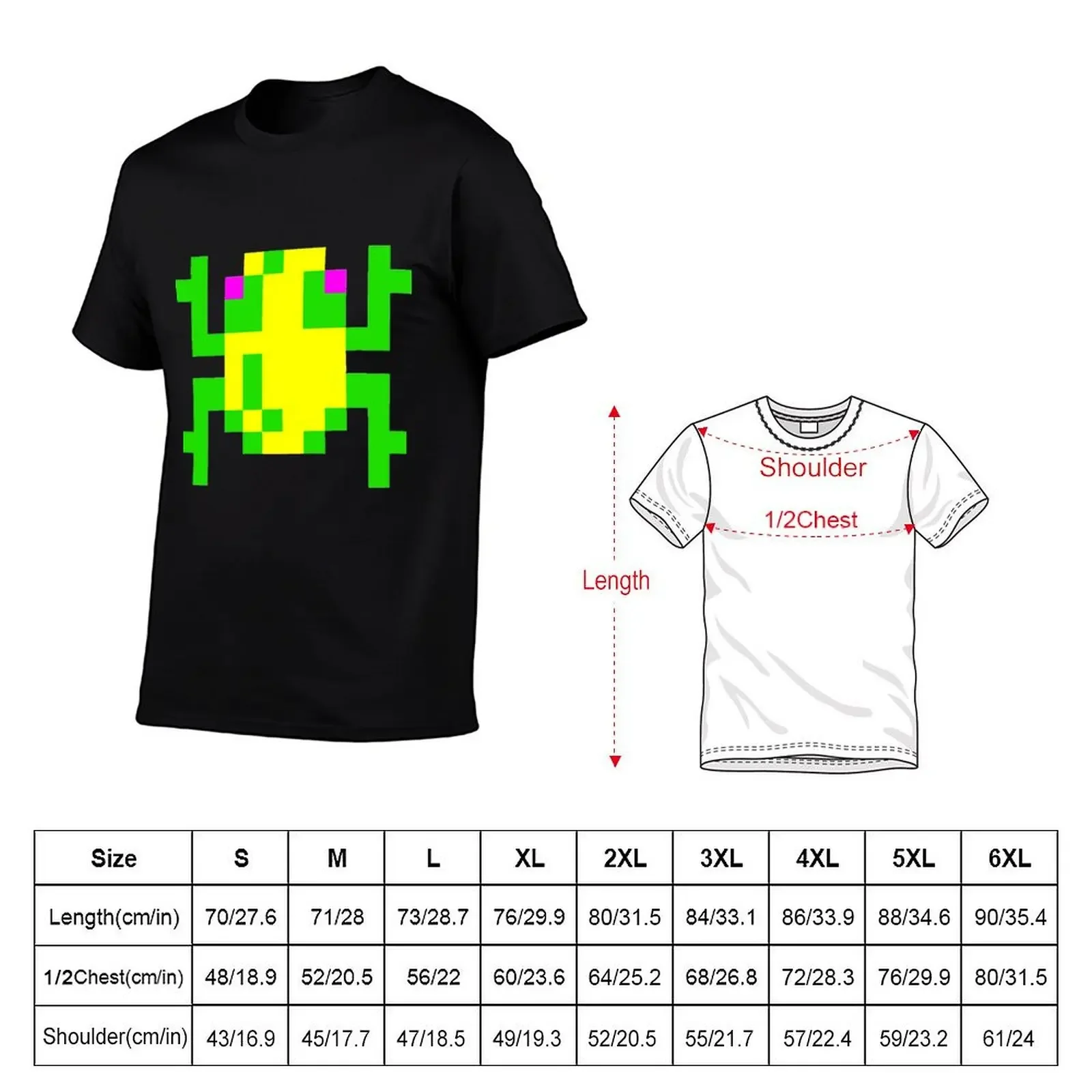 Frogger Classic Arcade Game 80s T-Shirt tees Short sleeve tee oversizeds shirts men graphic