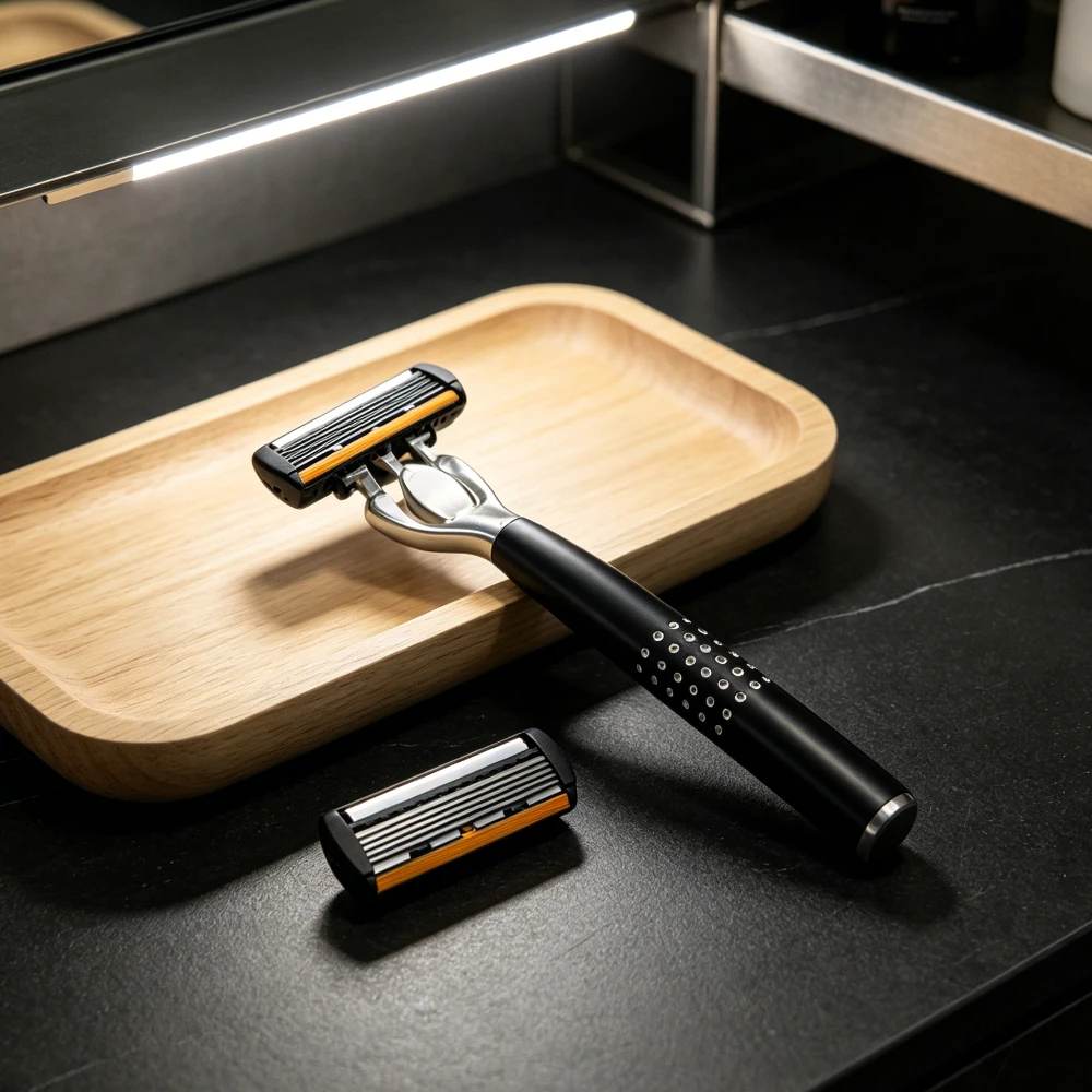 Men’s Manual Razor 6-Layer Precision Blade System Replaceable Refills, Long-term Use, Men & Women Suitable Great Gift for Dad