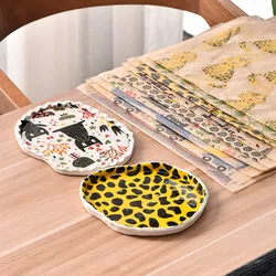 Cartoon Pattern Pottery Underglaze Decal Paper Leopard/kitten DIY Ceramic Coloring Transfer Paper Jingdezhen Pottery Tools