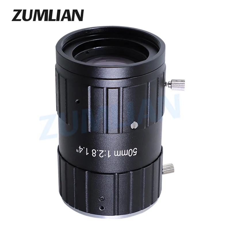 ZUMLIAN 50mm Fixed Focal 45 MP HD High Resolution 1.4 Inch Large Sensor Size C-Mount FA Camera Lens F1.4 Low Distortion