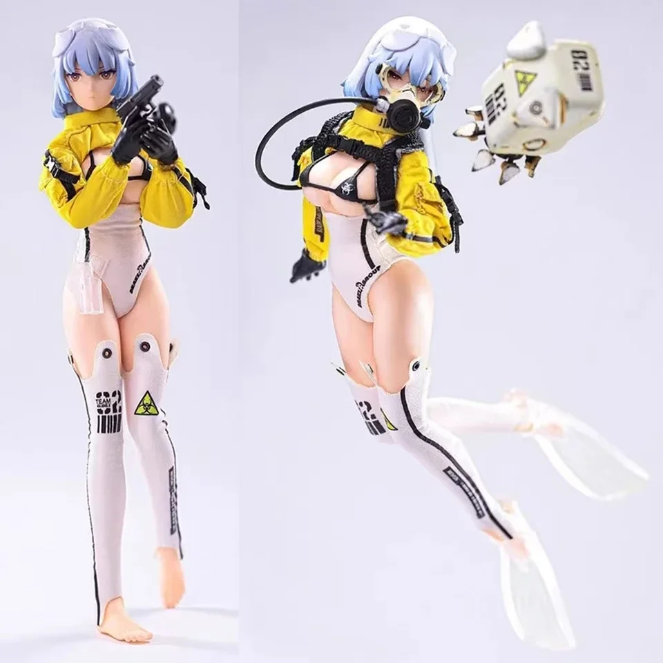 Original HASUKI SE002 1/12Era of Gods Series Second Edition Kraken Deep Sea Diving Girl Full Set of Action Figures Toy Gift