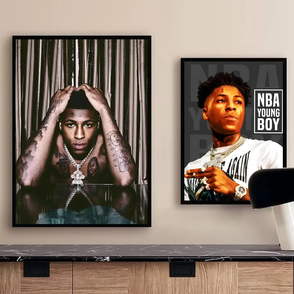 ملصق YoungBoy Never Broke Again عالي الدقة ذاتي اللصق مقاوم للماء مثالي لغرفة النوم والمكتب المنزلي هدية رائعة
