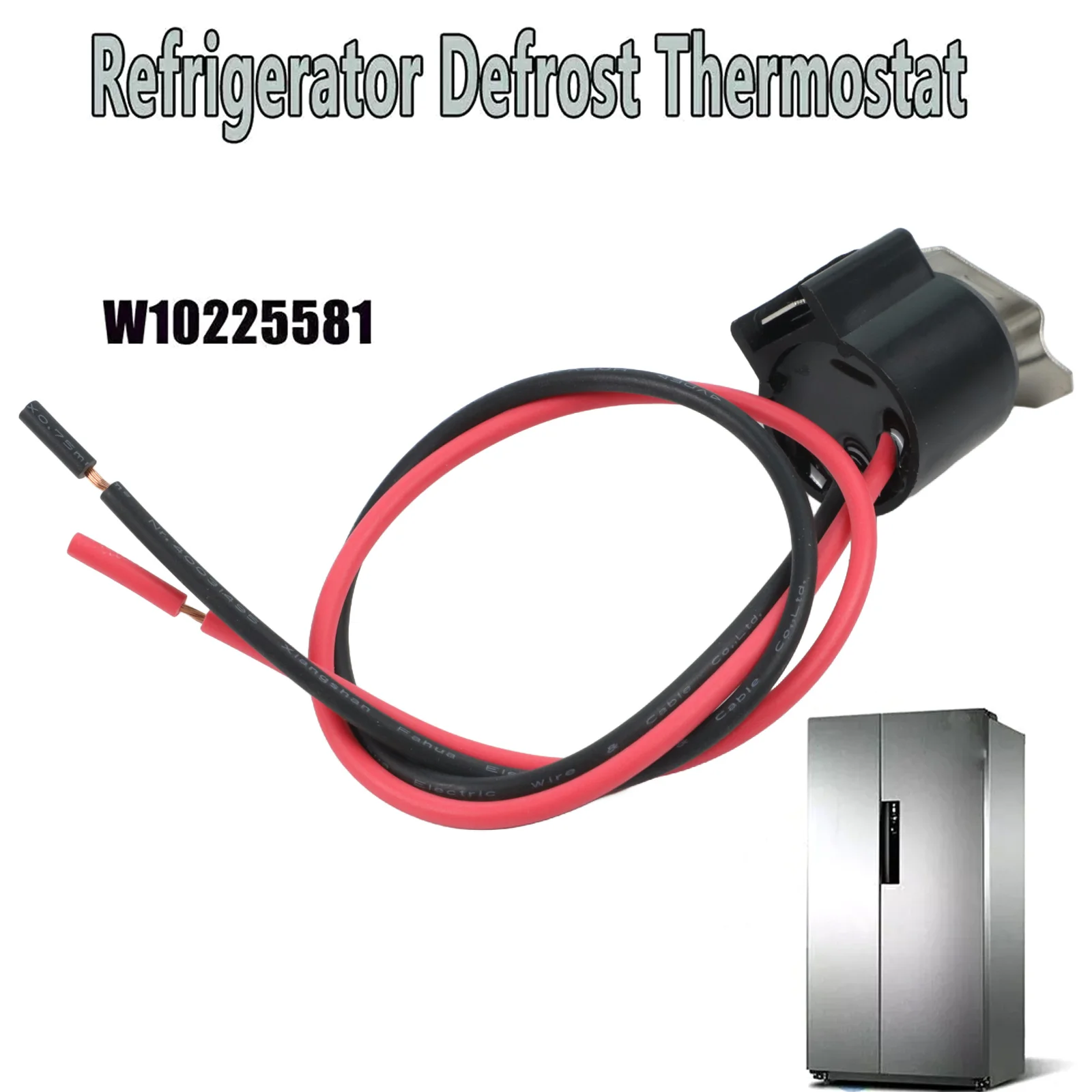 2 قطعة لثلاجة W10225581 ثنائية المعدن تذويب ترموستات استبدال ل 2321799 الثلاجة إزالة الجليد اكسسوارات الأجهزة المنزلية #3