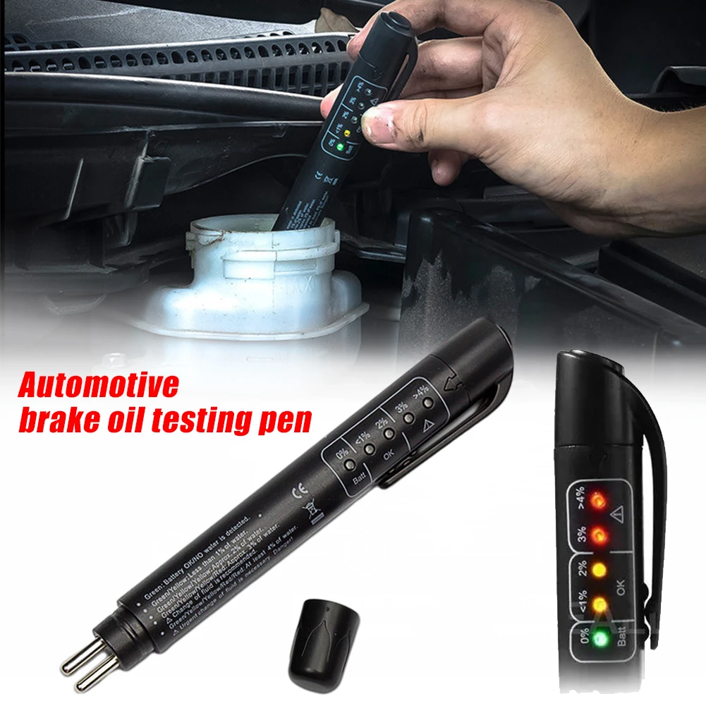 NEW Car Brake Fluid Test Pen 5 LED Indicator Brake Fluid Tester DOT3 DOT4 DOT5 Brake Fluid Tester Car Diagnostic Tool