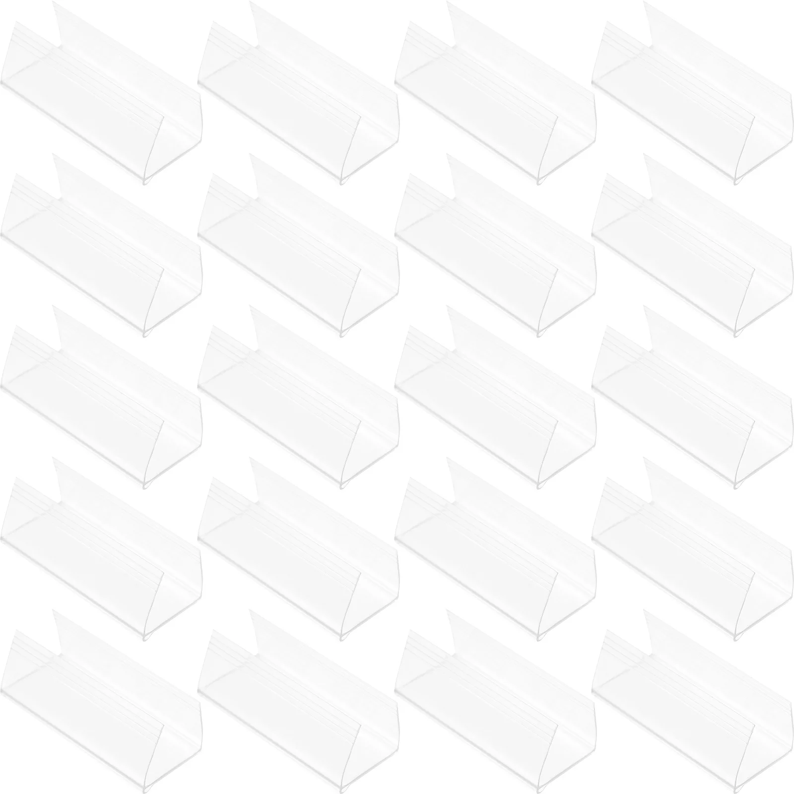 

50Pcs Plastic Wire Label Holder Reusable Shelf Label Clips for Metro Shelving Clip on Prices Tag Holder for Office Home Library