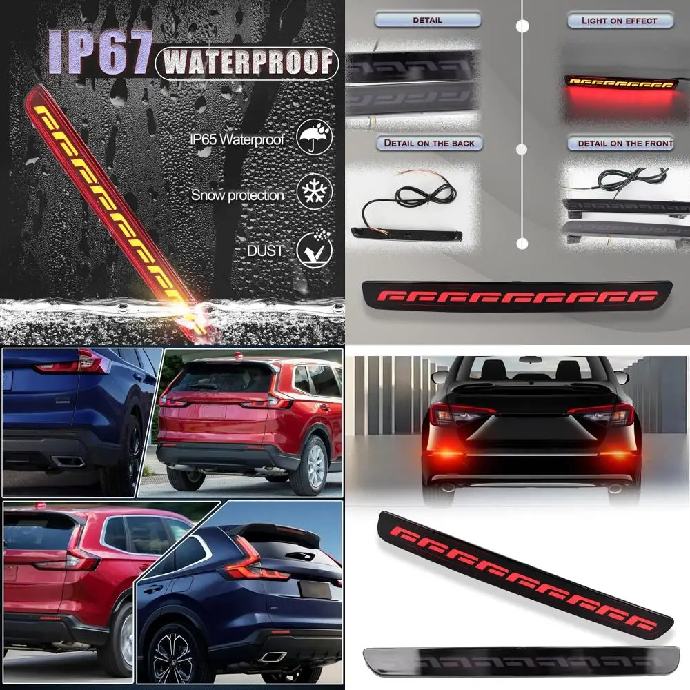 

Honda CR-V 2023-2025 Full LED Rear Bumper Fog Light Kit with Turn, Brake & Daytime Running Lights, 2 Pack Smoked Housing