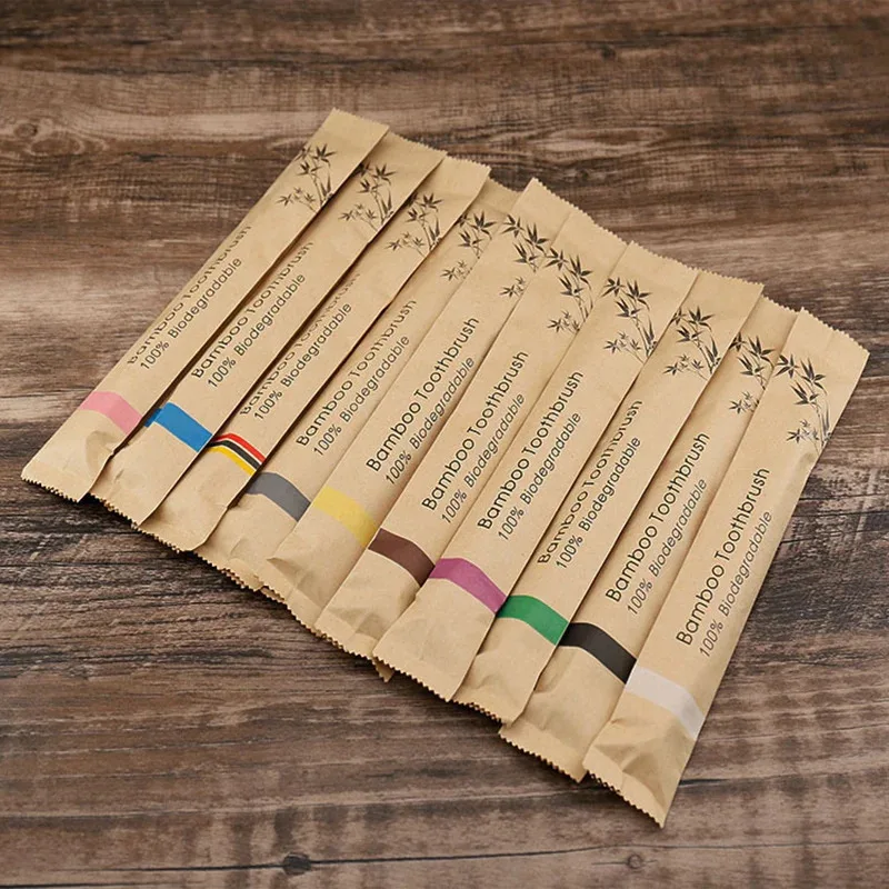 5/15pcs Colorful Toothbrush Natural Bamboo Tooth Brush Sets Soft Bristle Charcoal Teeth Eco Bamboo Toothbrushes Dental Oral Care