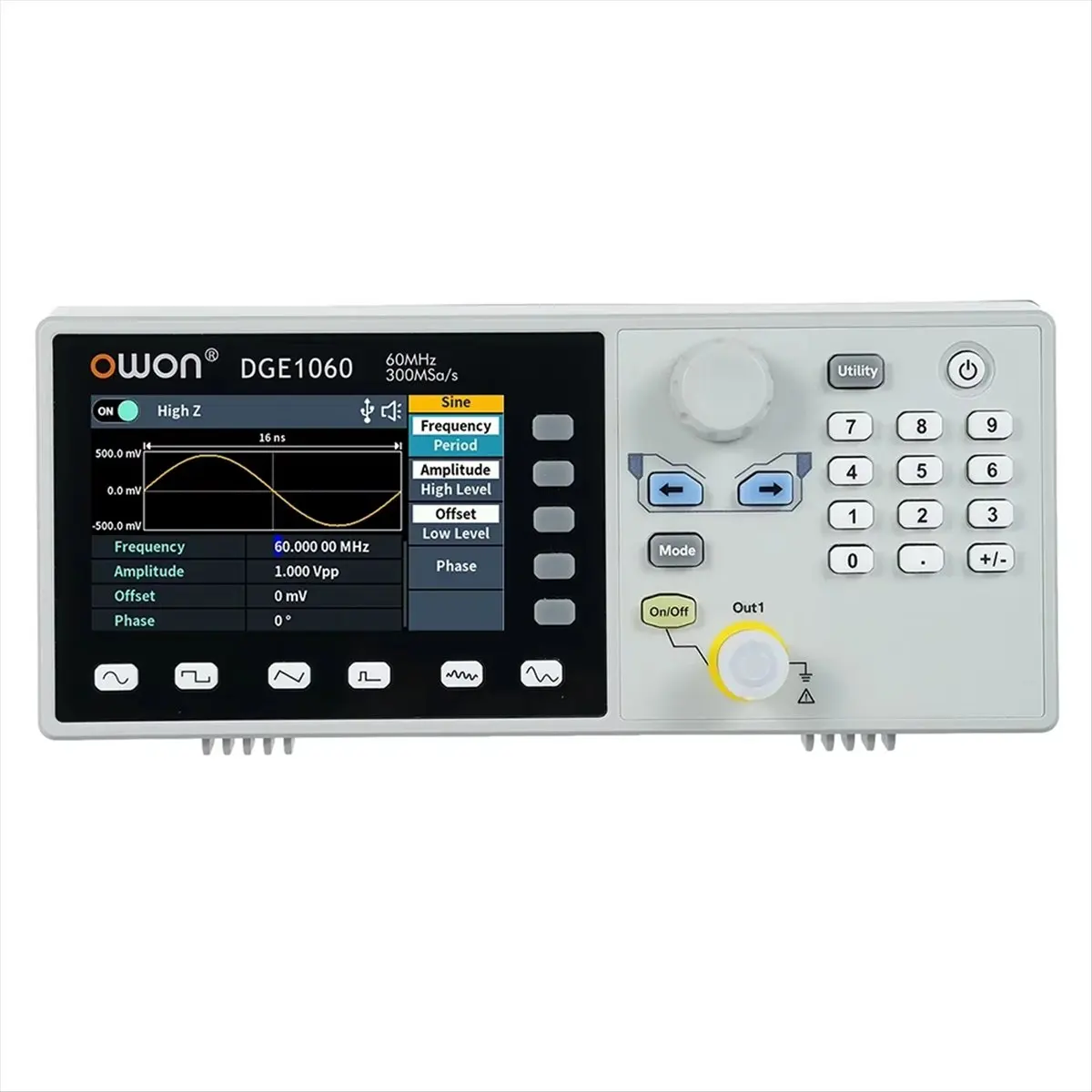 M85K مولد إشارة الموجي التعسفي قناة واحدة 60 ميجا هرتز 1CH 3.6 بوصة سطح المكتب 14 بت يدعم وظيفة SCPI Labview الاتحاد الأوروبي التوصيل