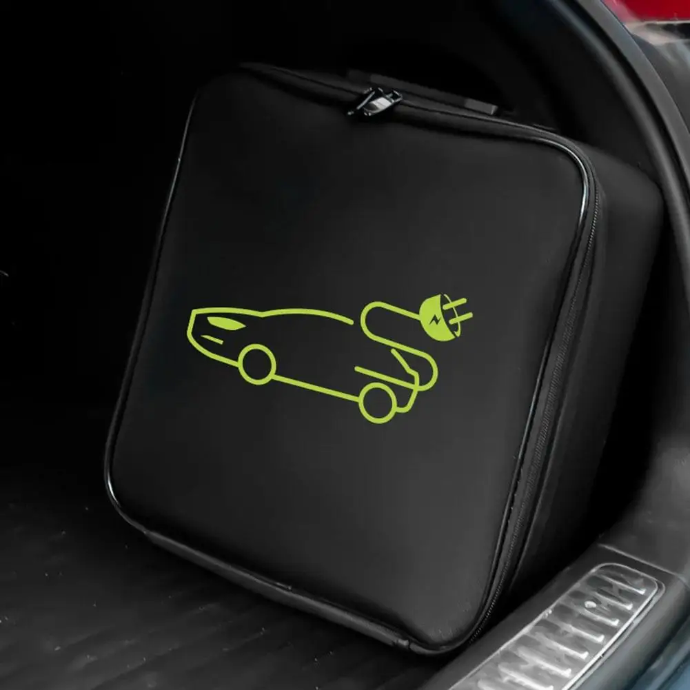 Car Cables Organizer Bag Oxford Cloth Auto Rechargeable Storage Tidy EV Charging Plugs Equipment Container Bag Cars Accessories