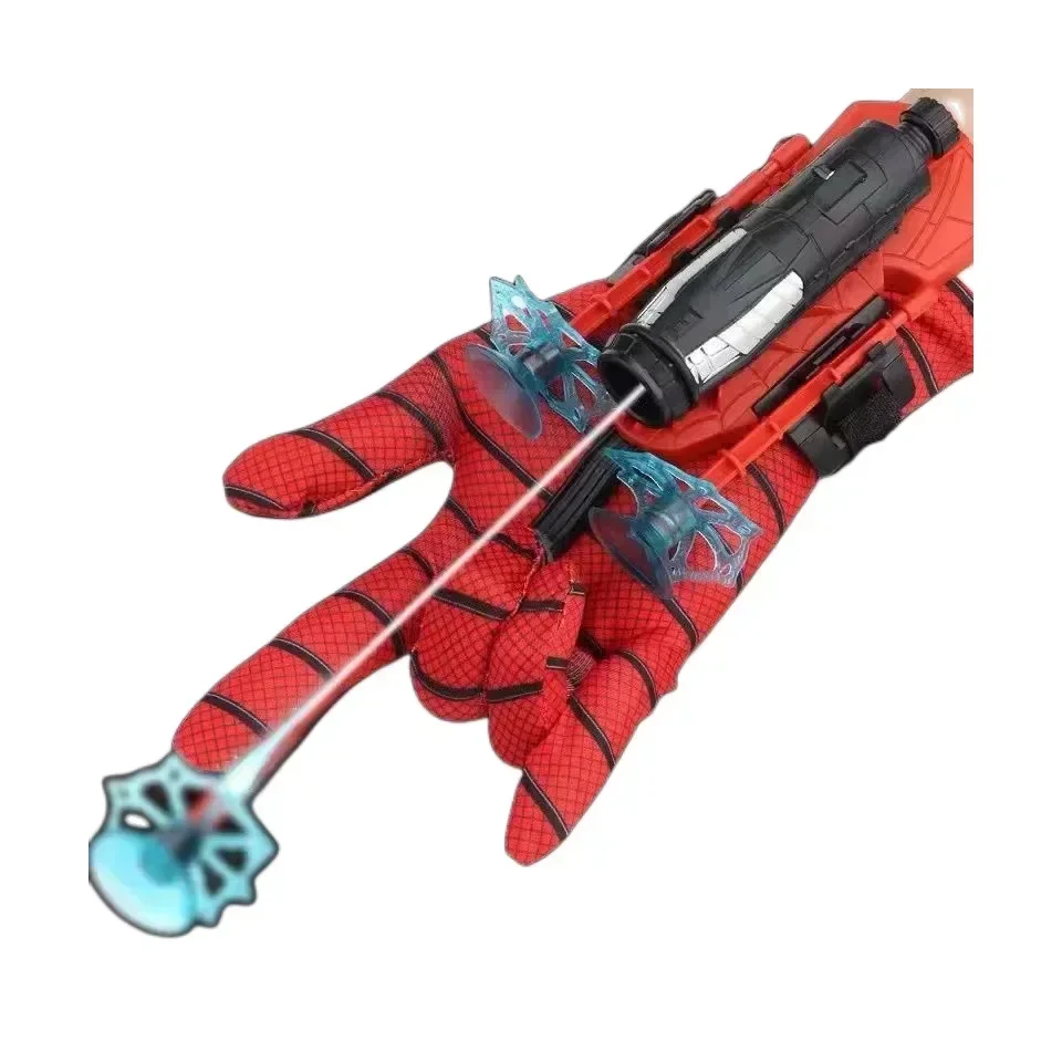 Lanzador de héroes de Spider Man de Disney, lanzador giratorio de Spider-Man, pistola de balas suaves, juguete de eyección con ventosa, regalo de cumpleaños para niños