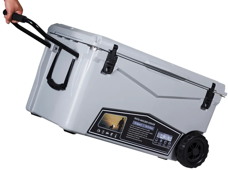 Kuer 70 qt قابل للقفل معزول مربع الجليد الصدر Rotomolded حقن مصبوب برودة مع مقابض حمل صندوق تبريد