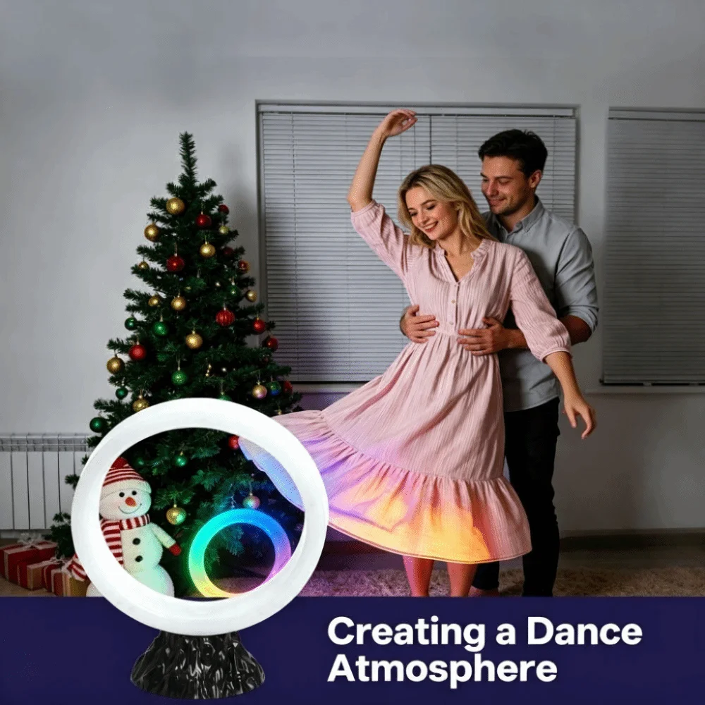 RGB Color Changing RGB Smart Table Lamp USB Plug Circular Design Ring Table Lamp Energy Efficient Modern Ambient Lighting
