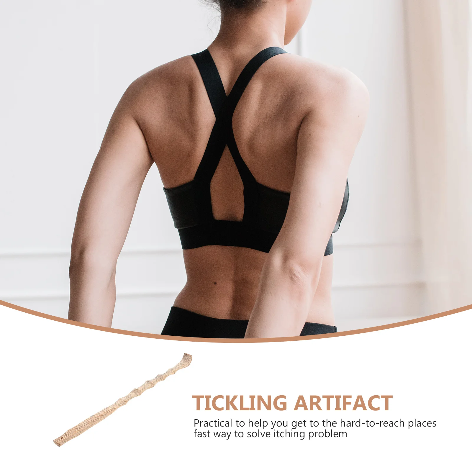 

Помощник для облегчения зуда спины Длинный деревянный скребок Прочный Легкий Изысканное мастерство Легко носить с собой Магазин Практичный