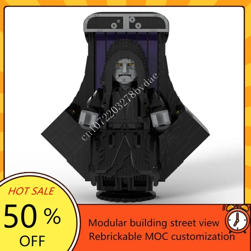 Palpatine's MegaThrone and Emperor Palpatine Megafigure Space War Military MOC SpaceShip Battle Puzzle Assembly Model Toy Gift