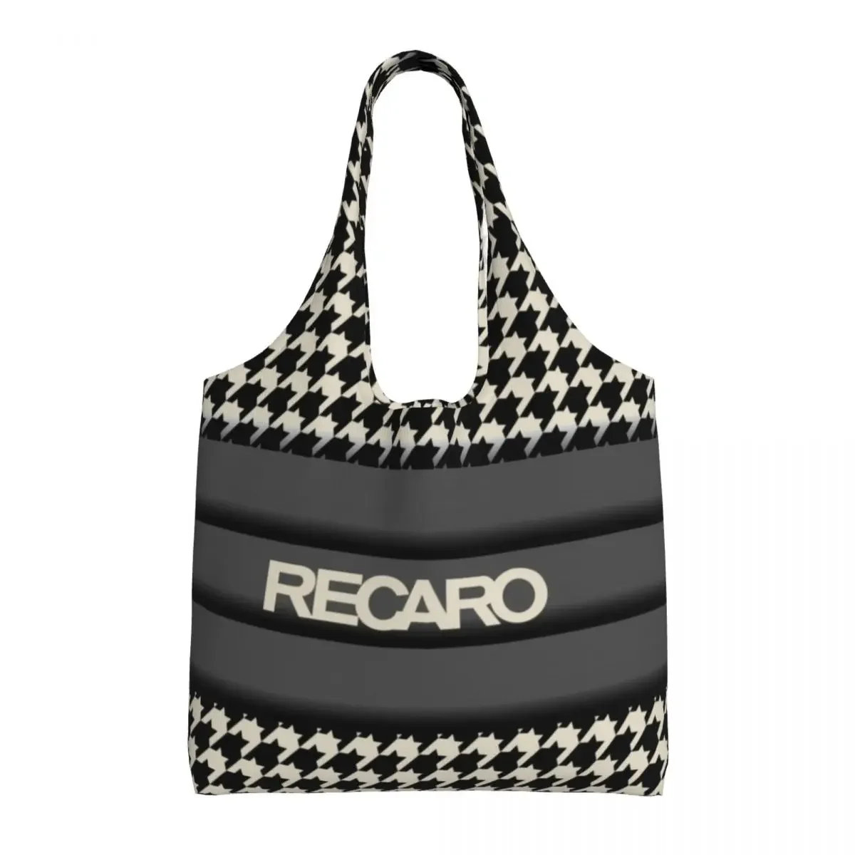 Recaros Logo Groceries Shopping Bag Funny Printed Canvas Shopper Shoulder Tote Bags Large Capacity Portable Photography Handbag