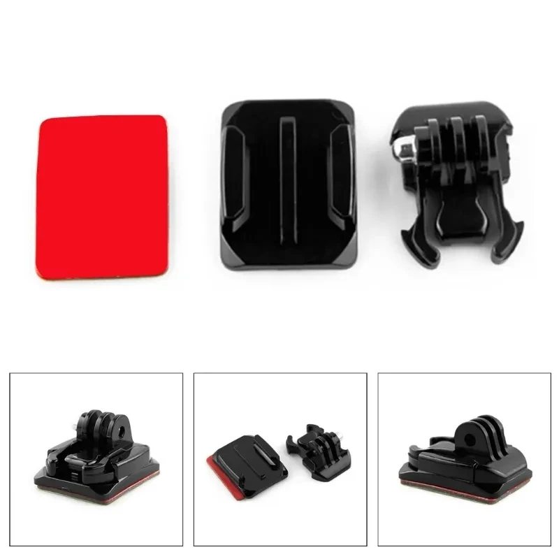 Per DJI Action 4 Insta360 Ace adesivo supporti casco piatto curvo-attacco casco fibbia adesiva supporto per Gopro 12 11