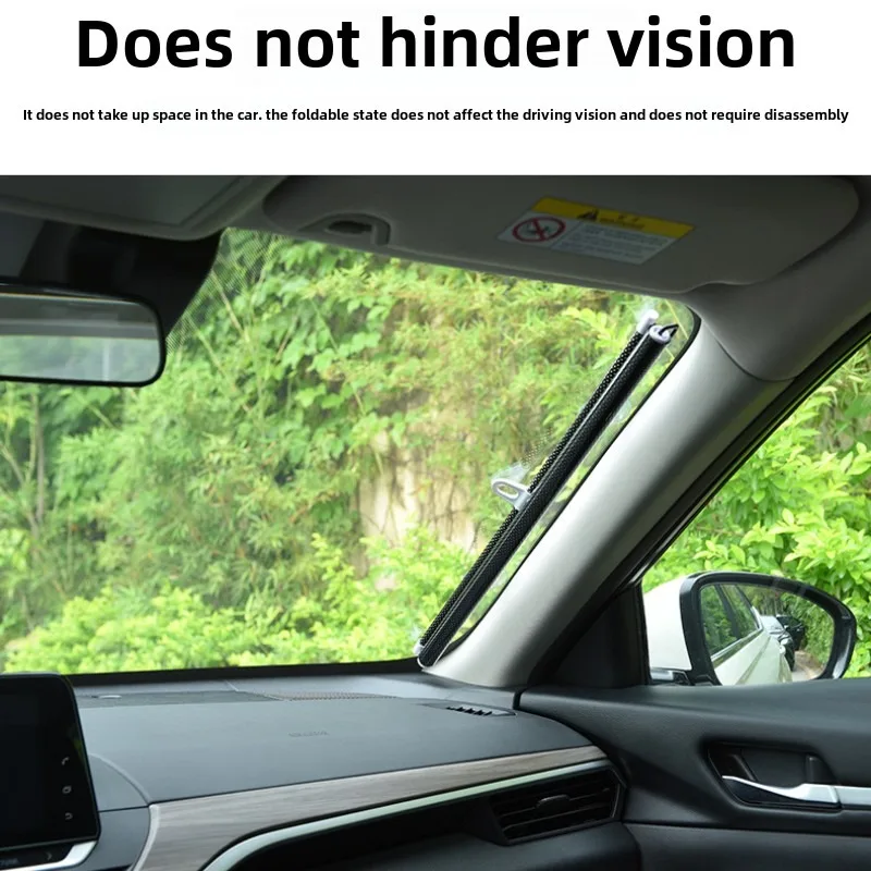 Car Windshield Sunshade Roller Blinds Auto Window Retractable Summer Protection Heat Insulation Curtain Front Rear Shading