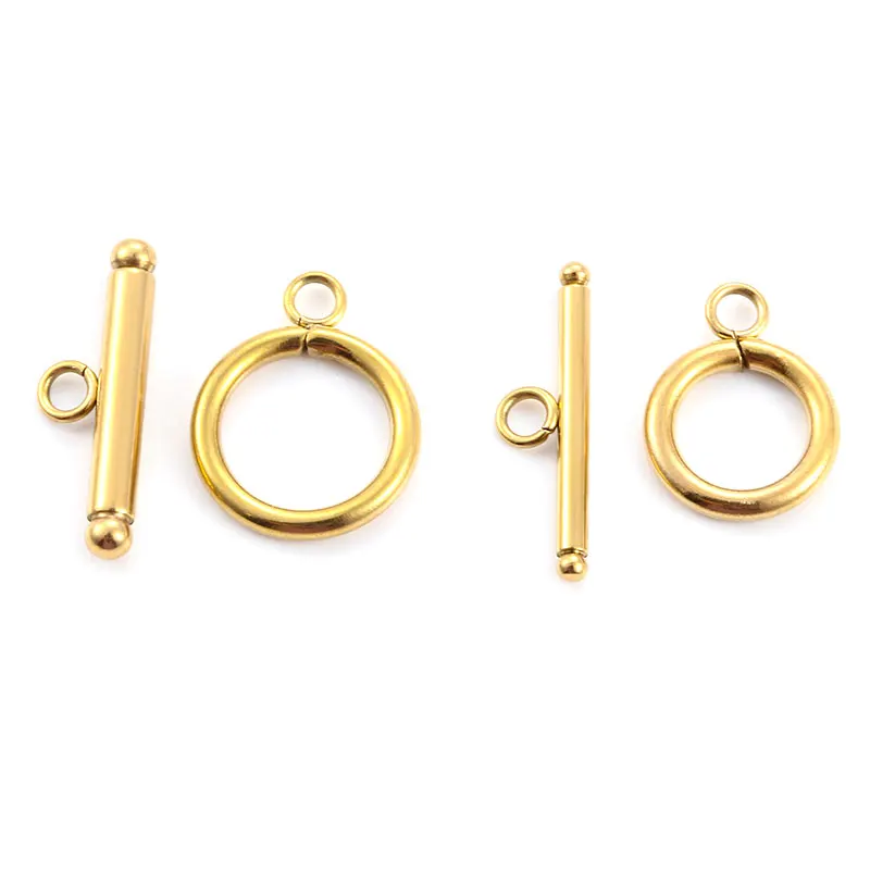 OT Set Clasps Gold Color StainlessSteel Jewerly Making Supplies Accessories DIY Necklace Bracelet Toggle Buckle Fashion Connetor