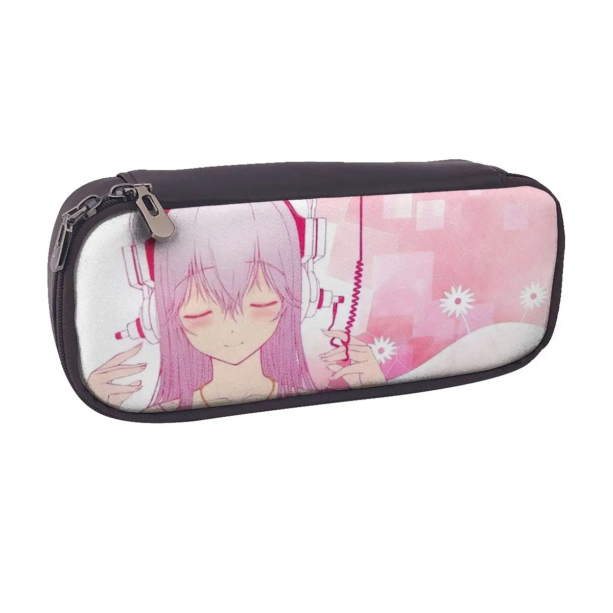 

Кожаный пенал с рисунком Super Sonico Game Cute Girl 3, школьная коробка для ручек, сумка для карандашей, канцелярские принадлежности, сумка-держатель для ручек