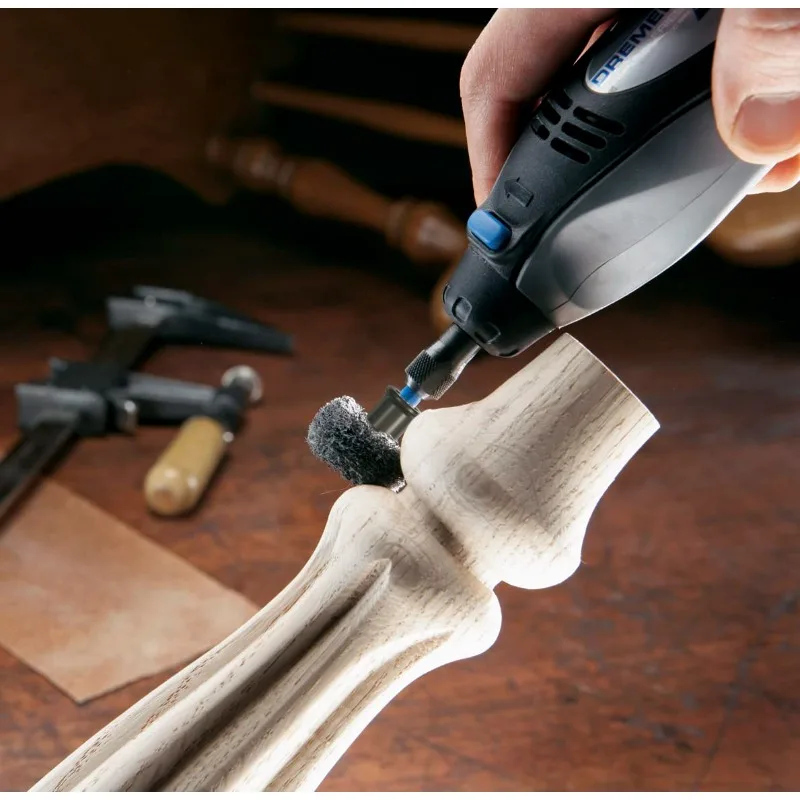 Buffs abrasivos de acabamento de grão grosso e grão médio Dremel 511E EZ Lock, pacote com 2