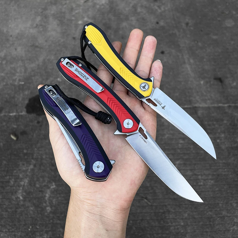 SHOOZIZ XUN110 NEW Folding Tasche Messer D2 Klinge G10 Griff Kugellager Überleben Jagd Camping Tragbare Tactical EDC Messer