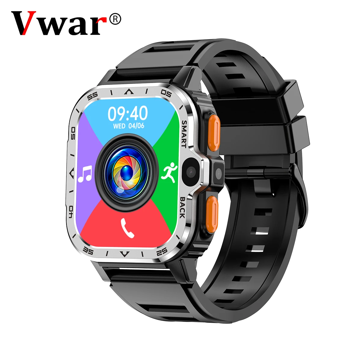 

Android OS Smart Watch with Sim Card 4G Wifi Dual Camera Voice Video GPS Heartrate Sport Smartwatch Men Google Play Tiktok Map