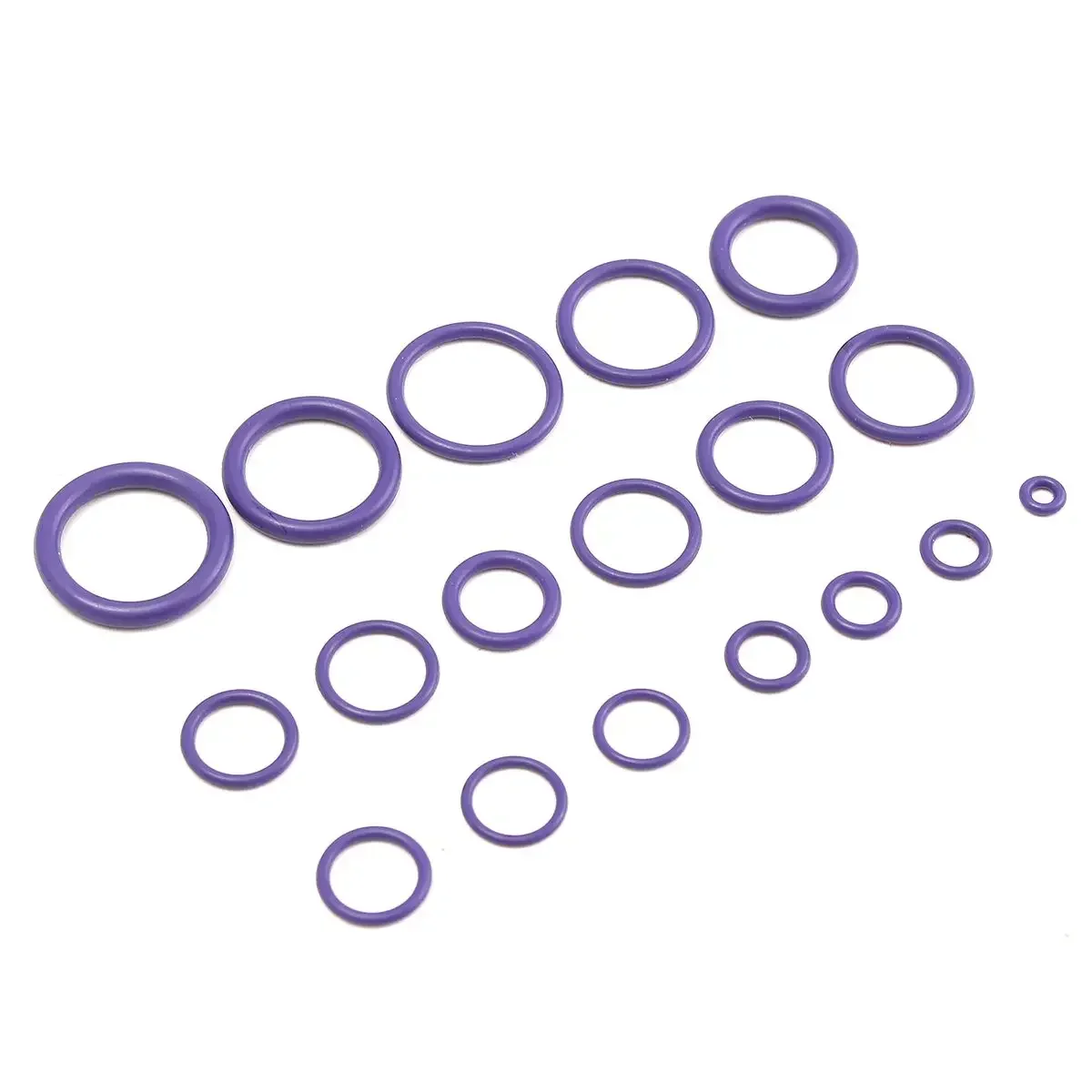 270pc/set Green/Purple Seal O-ring Gaskets Air Conditioning Rubber Washer Assortment for R22 R134a 18 Sizes Standard Parts