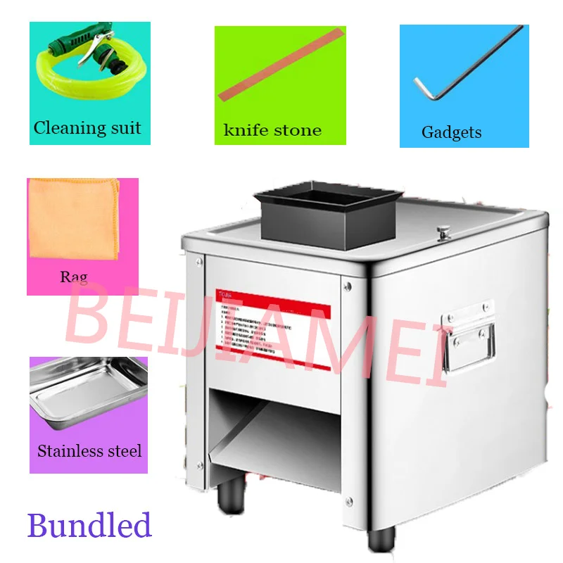 Коммерческая полностью автоматическая мясорубка из нержавеющей стали, машина для нарезки кубиками, электрическая овощерезка, мясорубка для ресторана