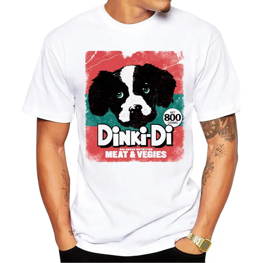 FPACE2018 Men Dinki Di Dog Food Printed T-Shirt Hipster Funny Cool T Shirts Short Sleeve Casual Tops