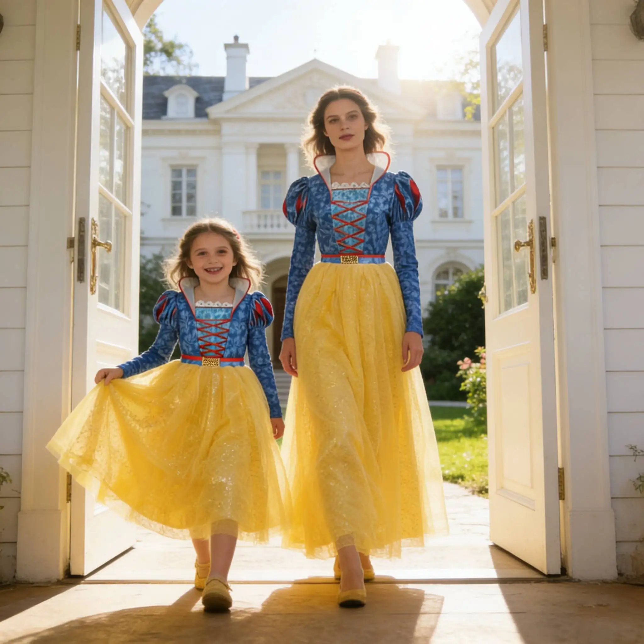 

Deluxe Princess Dress queen Costume for Women Girls Teenage Dress Parent-child Clothes make-up party Comic-Con Performances
