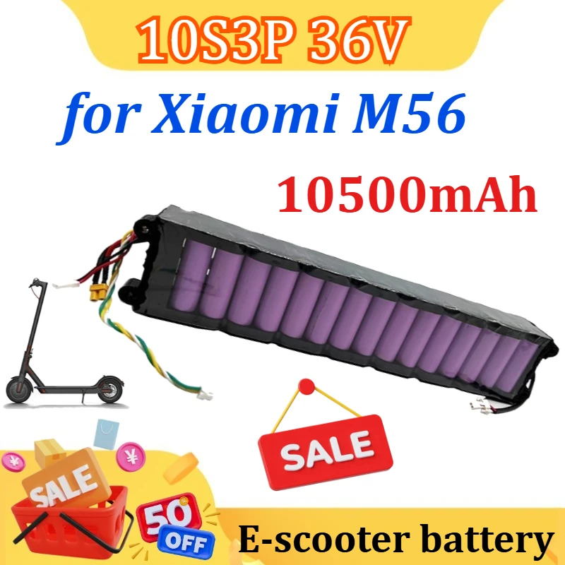 

New 10S3P 36V 10500mAh M356 Electric Scooter Battery Pack M365 Battery 18650 Battery with Waterproof Bluetooth Communication