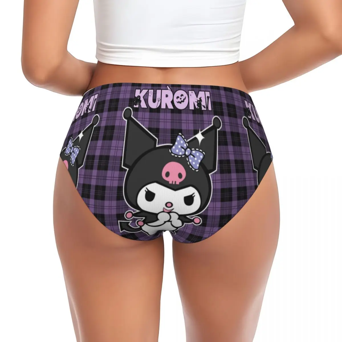 Custom New Anime Cartoons Kawaii Kuromi Briefs Underwear Women\'s Comfortable Stretch Panties