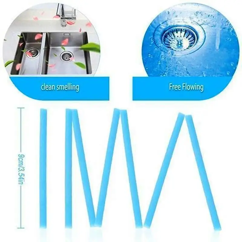 파이프라인 욕조 오염 제거 배수구 청소기, 주방 및 사니 스틱 하수도 청소 막대, 주방 액세서리, 12 개/묶음