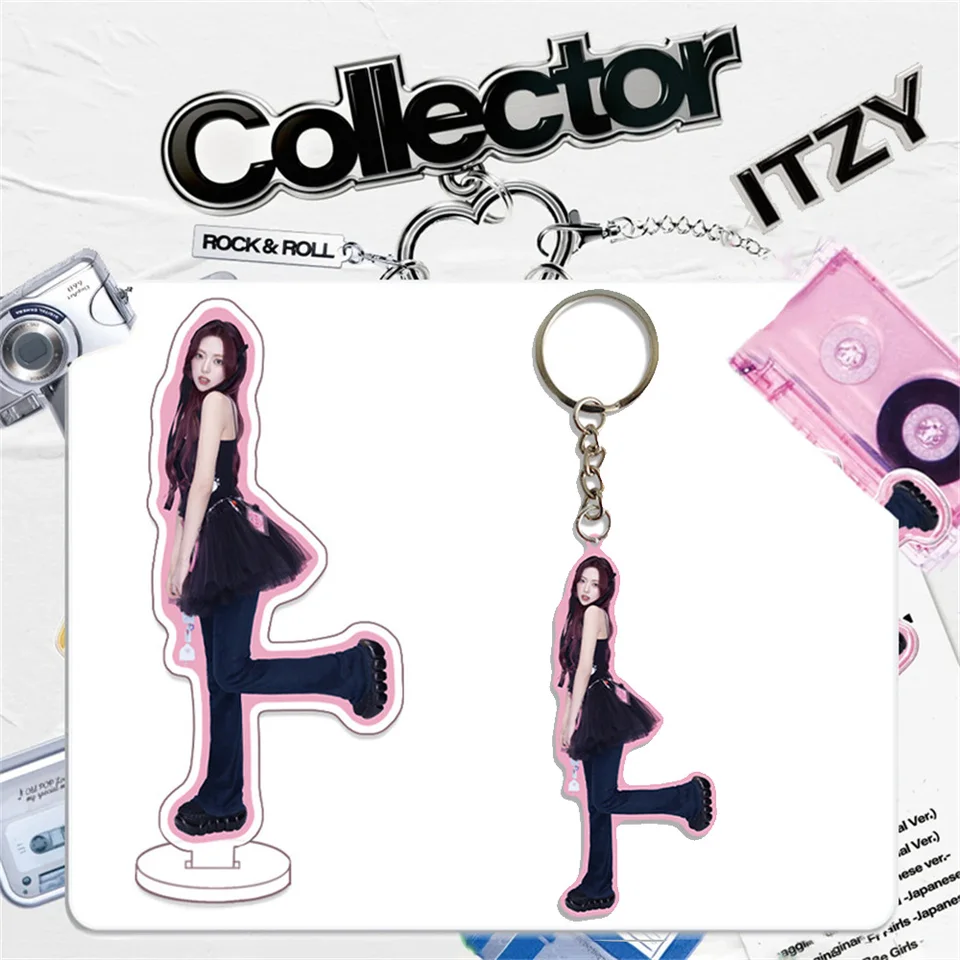 2Pcs KPOP ITZY New Album COLLECTOR Acrylic Keychain 10CM Stand