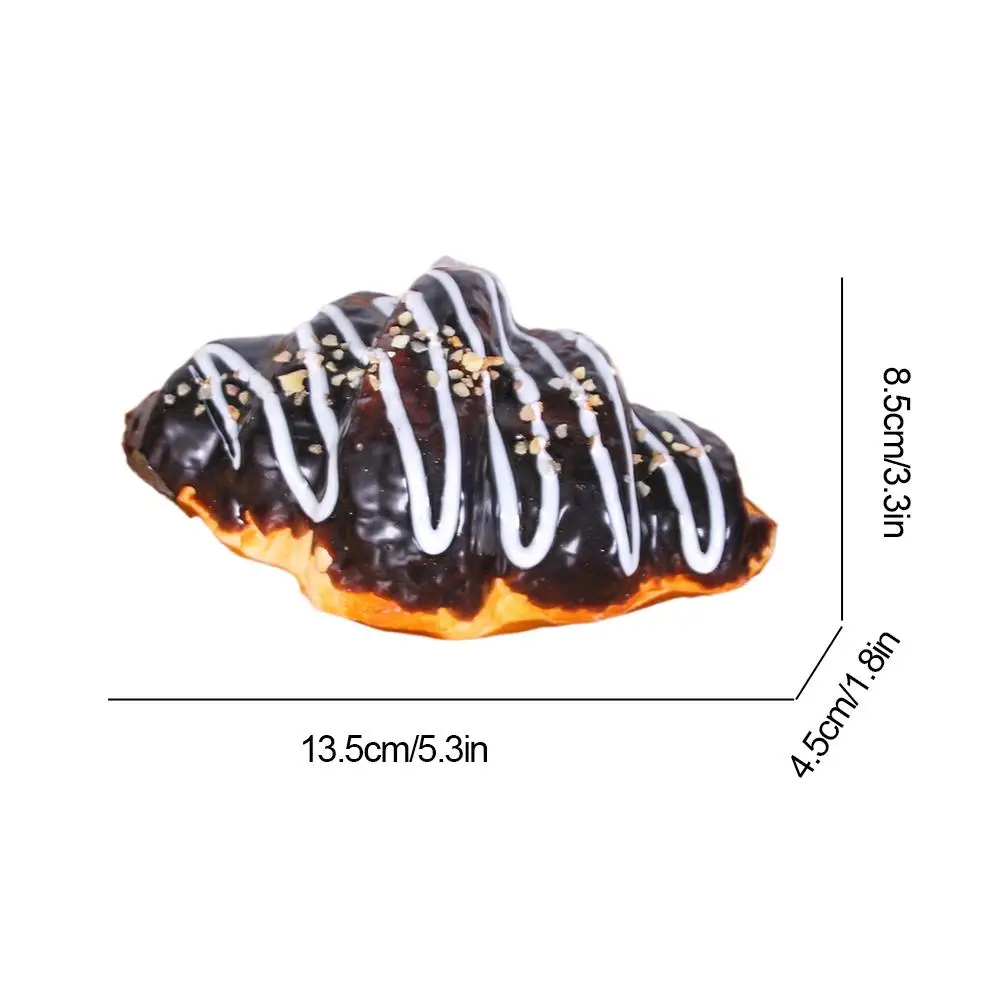 Slow Rise Squishy Toy Croissant, Bakery Simulation Stress Reliever for Anxiety, Realistic Bread Figure Desk Decor