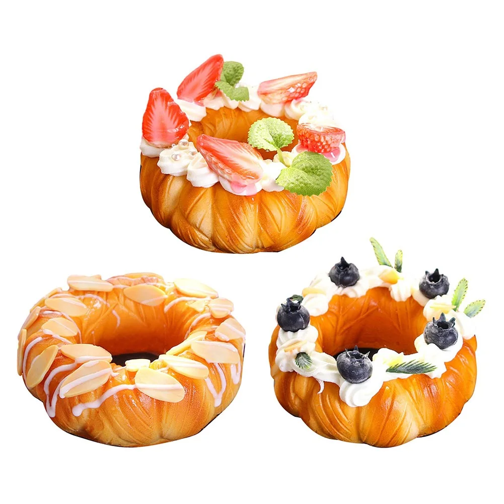 Gesimuleerde Fruitcake Donuts Creatief Zacht PU Brood Simulatiemodel Decoraties Ornamenten Fotografie Props Stress Relief Speelgoed