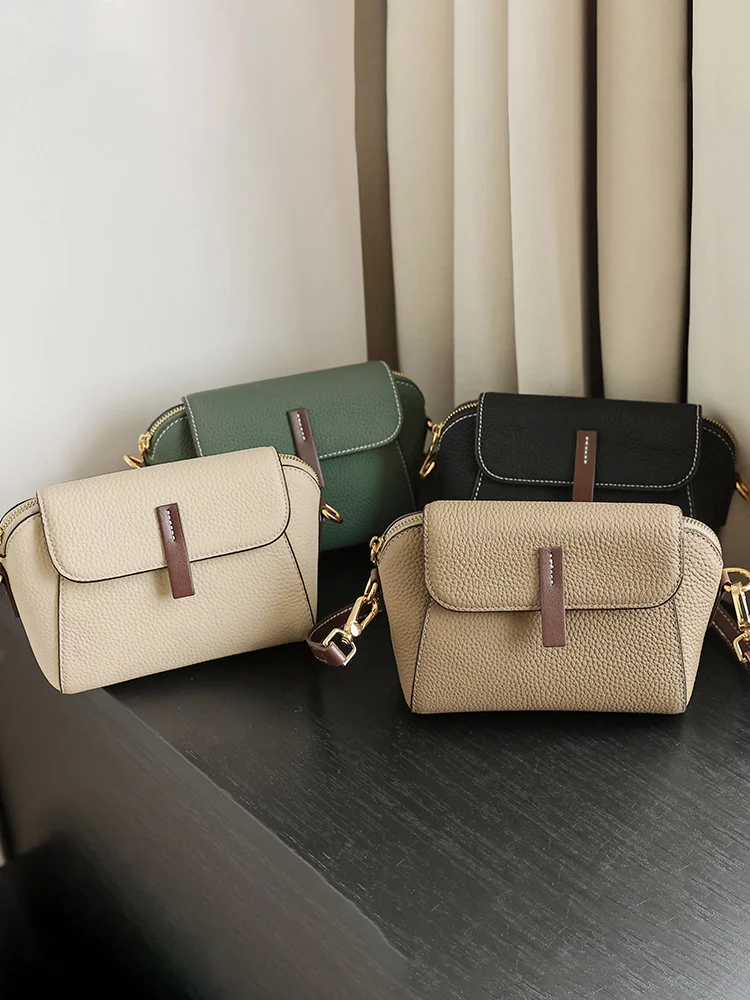 

Легкая, роскошная, нишевая, из натуральной кожи, модная, простая и универсальная, новинка 2025, женская сумка через плечо на одно плечо