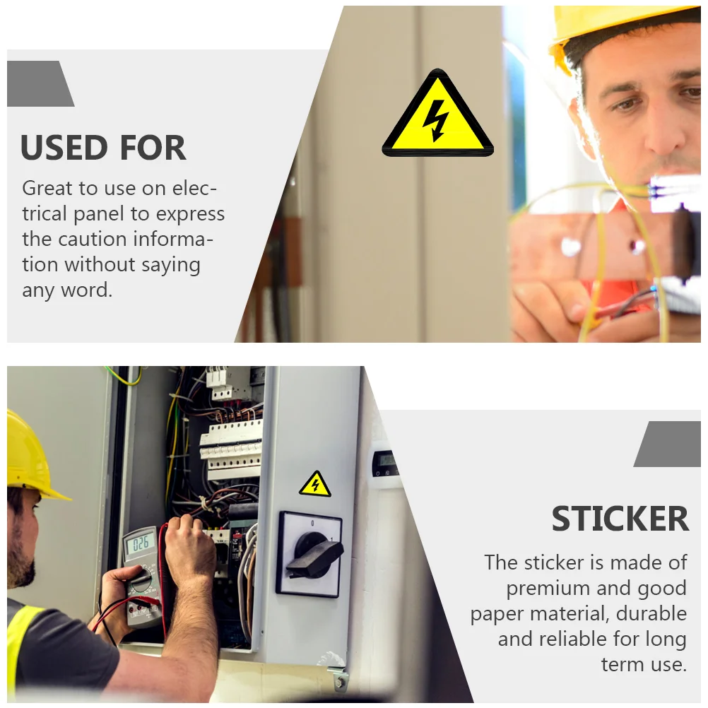 25 Pcs Logo Stickers Adhesive Electrical Panel Label Labels High Voltage Warning Household Safety Strong Adhesion