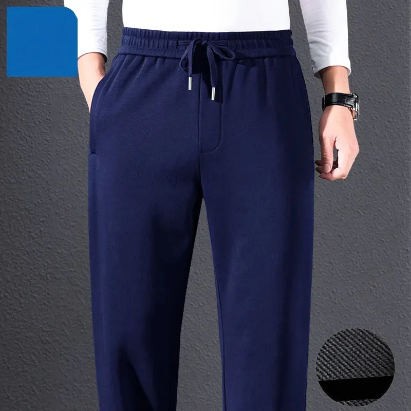 

Big Size Men Sports Straight Pants Streetwear Spring Summer Loose Male Clothing Elastic Waist All-match Casual Trousers JJ704