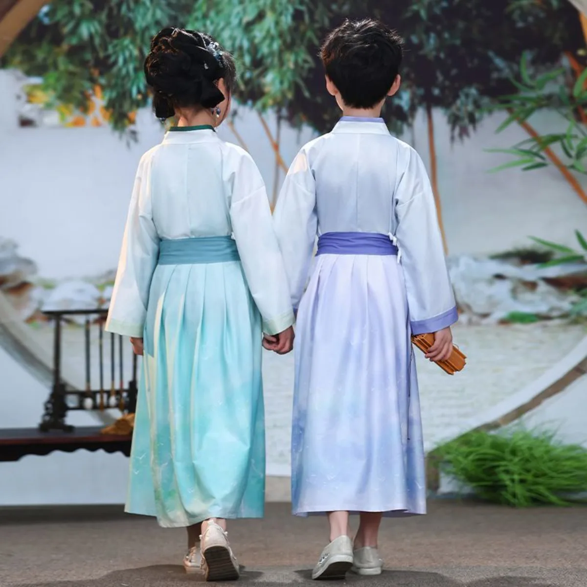 Original Design Hanfu Guoxue Costume Chinese Style Ancient Scholar Wear Perfect for Senior Kids Traditional Culture Performance