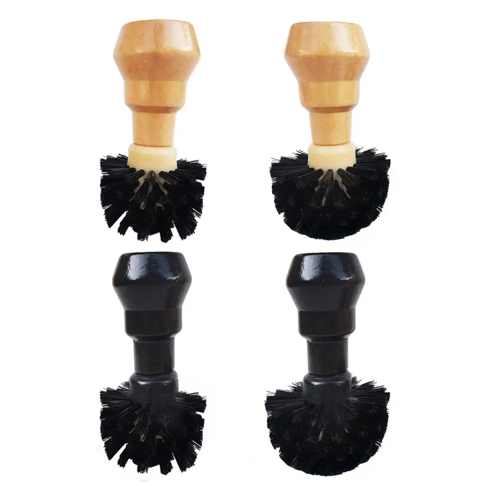 Wooden Handle Coffee Tamper Cleaning Brush Professional Efficient Coffee Machine Brush Protable Residual Powder Sweep